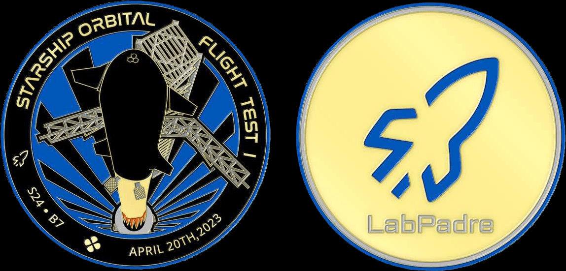 Starship Super Heavy Orbital Test Flight I Commemorative Coin